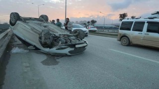 Hatayda otomobil takla attı: 3 yaralı