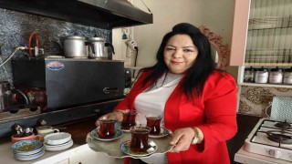 İlçe terminalinin tek kadın çaycısı