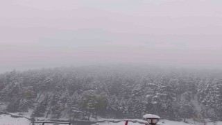 Ilgaz Dağında kar yağışı etkili oldu