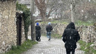 Karabükün yüksek kesimlerinde kar yağışı yeniden başladı