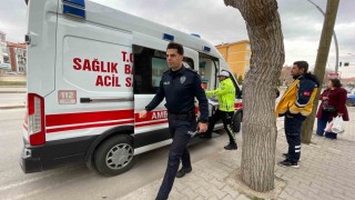 Karamanda ciple çarpışan motosikletli çocuk sürücü yaralandı
