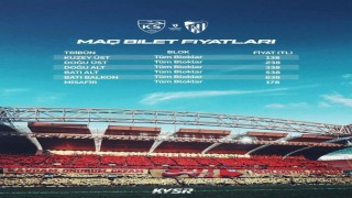 Kayserispor-Kocaelispor maçının bilet fiyatları belli oldu