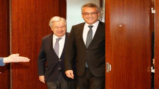 KKTC Cumhurbaşkanı Erhürman, BM Genel Sekreteri Guterres ile bir araya geldi