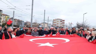 Kocaeli protokolü ve vatandaşlar Batı Trakya Türkleri için yürüdü