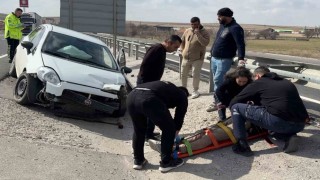 Köyüne gitmek için yola çıktı, kazada yaralanıp hastanelik oldu