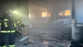 Kuruyemiş fabrikasında korkutan yangın