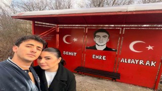Ladikte anlamlı çalışma: Şehidin ismi durağa kazındı