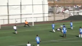 Malatyada okul sporları futbol müsabakasında ayakta alkışlanan gol