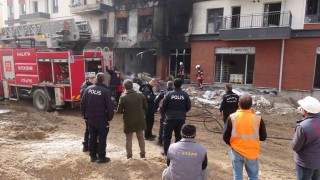 Malatyada şantiyede korkutan yangın
