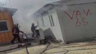 Malatyada şantiyede korkutan yangın