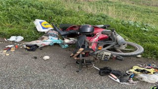 Manisada devrilen motosikletin sürücüsü ağır yaralandı