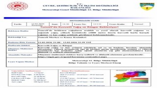 Meteorolojiden Tunceliye kuvvetli yağış ve rüzgar uyarısı