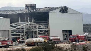 Milasta fabrika inşaatındaki yangın kontrol altına alındı