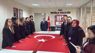 Muğla 112 Acil Çağrı Merkezinde yemin heyecanı