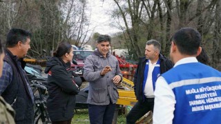 Muğla Büyükşehirden Köyceğizde sel sonrası üreticiye destek