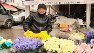 Nergisler Menteşe pazarına renk katıyor