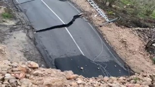 Orduda heyelan nedeniyle yol ulaşıma kapandı