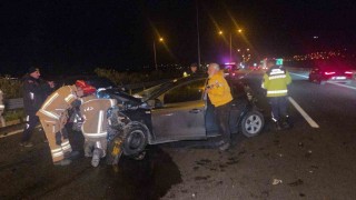 Otobanda feci kaza: 1 yaralı