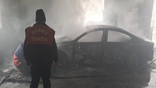 Otomobil yangını paniğe neden oldu