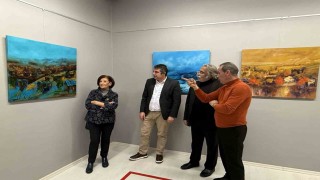 Ressam Cemil Candaş, Sessizliğin renk dili temalı sergi açtı