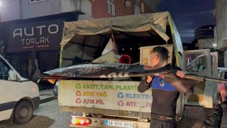 Rizede kaldırım işgallerine yönelik reklam operasyonu