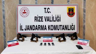 Rizede ruhsatsız silah operasyonu: 1 gözlatı