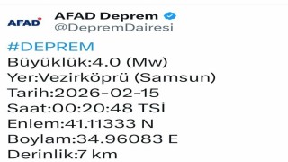 Samsun Vezirköprüde gece yarısı korkutan deprem