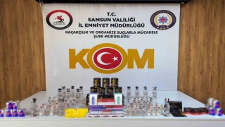Samsunda kaçak içki ve tütün operasyonu: 64 şişe sahte alkol ele geçirildi