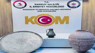 Samsunda tarihi eser operasyonu: Helenistik sikkeler ve Osmanlı eserleri ele geçirildi