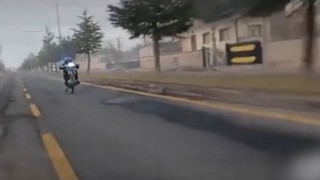 Sanal devriyeye takılan motosiklet sürücüsünün ehliyeti iptal edildi