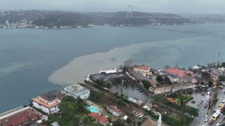 Sarıyer Baltalimanı sahilindeki kirlilik havadan görüntülendi