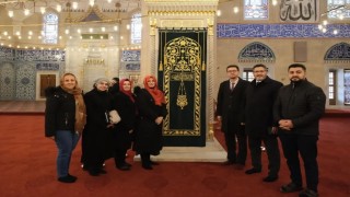 Selimiye Camiinin minber örtüsü yenilendi