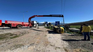 Seydikemerde forklift devrildi: 1 yaralı