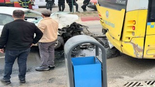 Siirtte otomobil ile otobüs çarpıştı: 2 yaralı