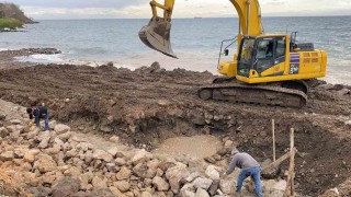 Sinop Kadınlar Plajına istinat duvarı