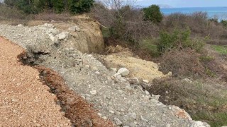 Sinopta heyelan sonrası evlerine su ulaşmayan vatandaşlardan tepki