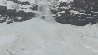 Şırnakta çığ düşme anı kamerada