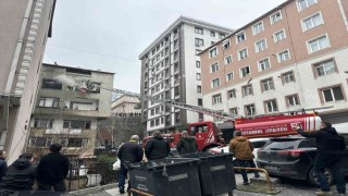 Şişlide 5 katlı binada korkutan yangın
