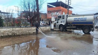 Sökede belediye ekipleri seferber oldu