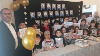 Sökede Kuran Kursu öğrencileri için Kurana geçiş merasimi düzenlendi
