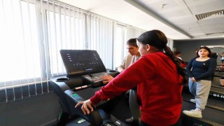Sporcuların faydalandığı salon yeni ekipmanlarla donatıldı
