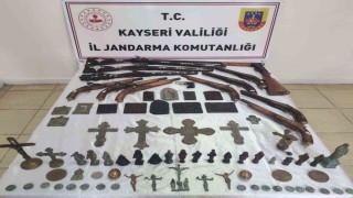 Tarihi eser kaçakçısı jandarmadan kaçamadı