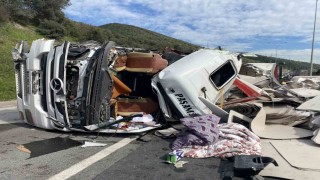 TEMde iki tır kazaya karıştı, trafik felç oldu