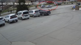 Tokatta 2 kişinin yaralandığı kaza kamerada