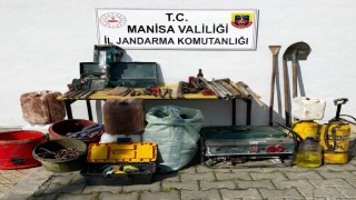 Turgutlu Çaldağında kaçak kazıya suçüstü