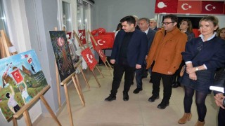Türkelide bayrak sevgisi sanatla buluştu