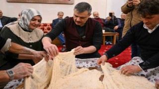 Vali Mustafa Çiftçi, Yazıpınar köyünde tel helvası geleneğine katıldı