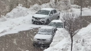 Yüksekovada lapa lapa kar yağışı başladı
