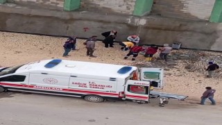 Yüksekten düşen inşaat işçisi yaralandı