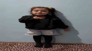 3 yaşındaki Avzem Türkeliden duygulandıran İstiklal Marşı performansı